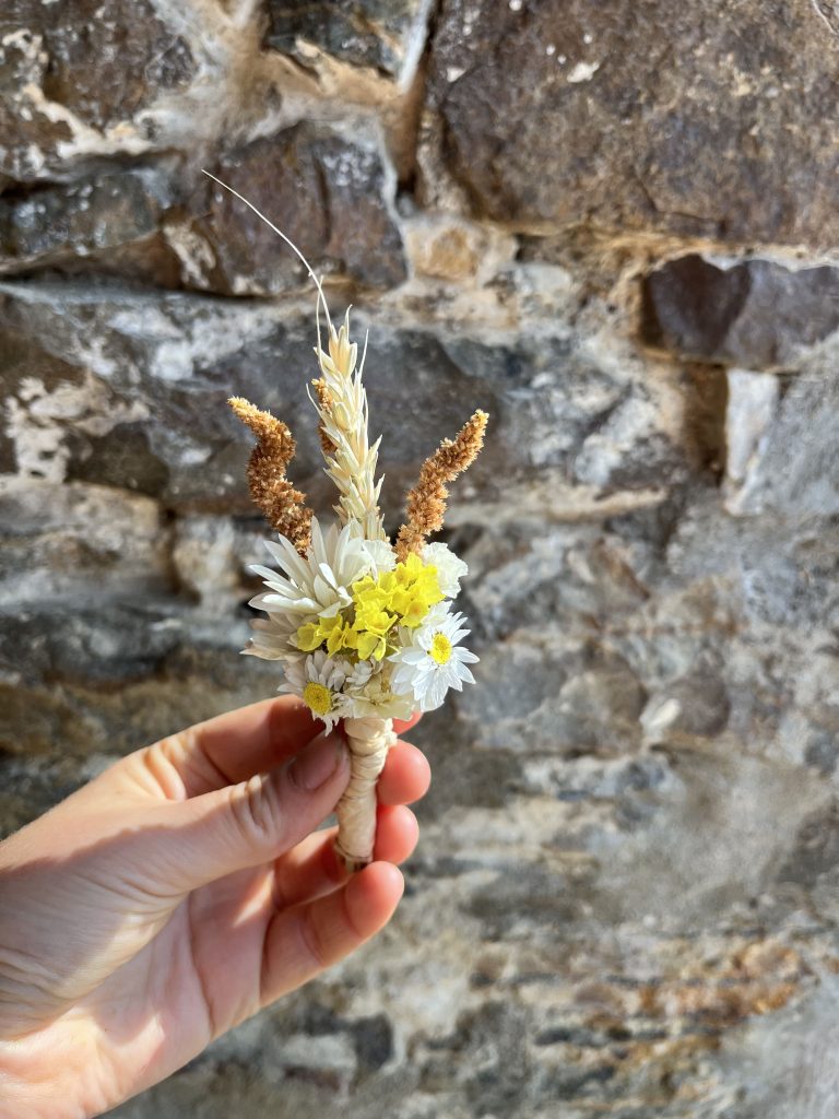 Boutonnière de fleurs de Terre de couleurs